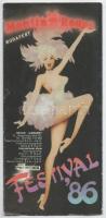 1986 Bp., Moulin Rouge Festival '86 képes reklámprospektus, kihajtva: 60,5x21,5 cm