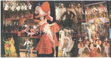 1986 Bp., Moulin Rouge Festival '86 képes reklámprospektus, kihajtva: 60,5x21,5 cm