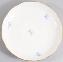 Herendi kék virágmintás csésze alátéttel. Jelzett, d: 14,5 cm