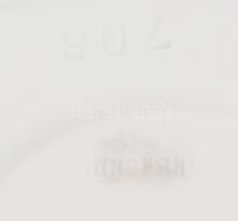 Herendi kék virágmintás csésze alátéttel. Jelzett, d: 14,5 cm