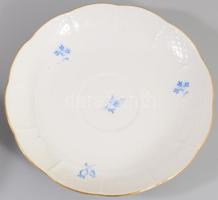 Herendi kék virágmintás csésze alátéttel. Jelzett, d: 14,5 cm