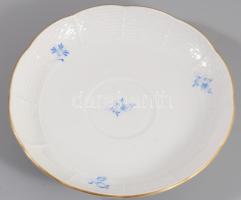 Herendi kék virágmintás csésze alátéttel. Jelzett, d: 14,5 cm