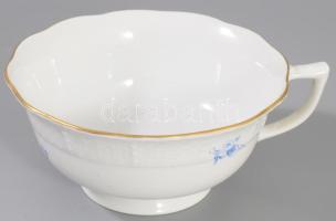 Herendi kék virágmintás csésze alátéttel. Jelzett, d: 14,5 cm