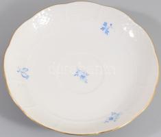 Herendi kék virágmintás csésze alátéttel. Jelzett, d: 14,5 cm