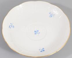 Herendi kék virágmintás csésze alátéttel. Jelzett, d: 14,5 cm