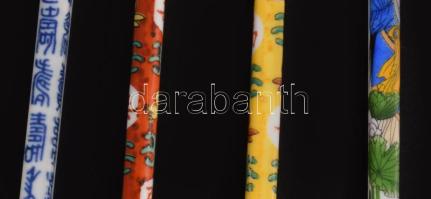 4 darab porcelán kínai evőpálcika, hibátlan, h: 23-24 cm