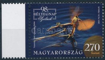 2025 Bélyegnap (98.) ívszéli 270Ft hátoldalán "A MAGYAR POSTA ZRT. KÖSZÖNTI A MABÉOSZ TAGJAIT" felirattal