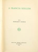Eckhardt Sándor: A francia szellem. Bp., 1938, Magyar Szemle Társaság, 299+[1] p. Első kiadás. Átköt...