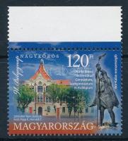 2018 Bélyegnap (91.) ívszéli 120Ft hátoldalán "A MAGYAR POSTA ZRT. KÖSZÖNTI A MABÉOSZ TAGJAIT" felirattal