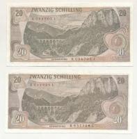 Ausztria 1967. 20Sch (2x) T:F, szép papír
Austria 1967. 20 Schilling (2x) C:F, fine paper
Krause P...
