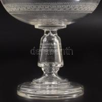 cca 19. sz. utolsó harmada, Baccarat 4 darab champagne pohár, csiszolt mintás hutaüveg, jelzés nélkü...