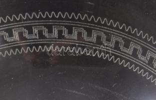 cca 19. sz. utolsó harmada, Baccarat 4 darab champagne pohár, csiszolt mintás hutaüveg, jelzés nélkü...