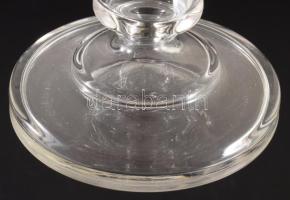 cca 19. sz. utolsó harmada, Baccarat 4 darab champagne pohár, csiszolt mintás hutaüveg, jelzés nélkü...