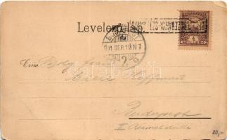 1901 Besztercebánya, Banská Bystrica; Erzsébet templom és zárda. Lechnitzky O. kiadása / church, nun...