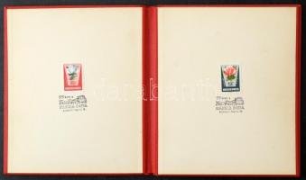 1967 100 éves a Magyar Posta dísztokban 2 klf postatiszta sor és 1 blokk + 2 db alkalmi bélyegzés