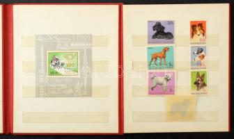 1967 100 éves a Magyar Posta dísztokban 2 klf postatiszta sor és 1 blokk + 2 db alkalmi bélyegzés