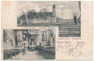 1903 Temesújfalu, Temesvár-Újfalu, Neudorf; Templom utca, templom belső. Heimann Zsigmond kiadása (Lippa) / church, interior (fl)