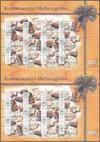 2004 Karácsonyi bélyegem - Sütemények 2 db promóciós teljes ív, az egyik sorszámmal, a másik sorszám nélkül (24.000)