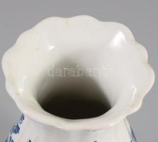 Delft váza. Jelzett, m: 14,5 cm