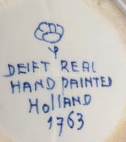 Delft váza. Jelzett, m: 14,5 cm