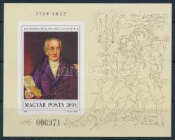 1982 Festmények (XX.) Goethe vágott blokk (5.500)