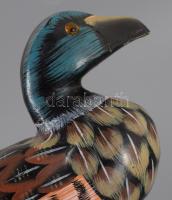 2 darab fa kacsa figura, h: 14 cm