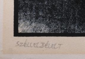 Prutkay Péter (1947-2022): Széllelbélelt, 1981. Szitanyomat, papír. Jelzett. Számozott: 5/10. 40,5x4...