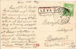 1911 Léva, Levice; Schöller-kastély. Mercur nyomda kiadása / castle + "LÉVA P.U." "G....