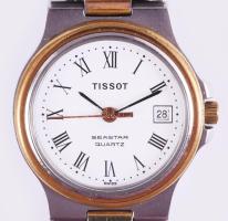 Tissot női karóra, kvarc, dátumkijelzéssel, fém szíjjal, működik, d: 2,5 cm
