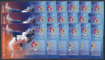 2011 Nemzetközi Judo Szövetség 18 db postai emlékív, nagyrészt sorszámkövetőek (45.000)
