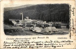 1907 Herencsvölgy, Hrinová; Gőzfűrész / sawmill, steam saw (fl)