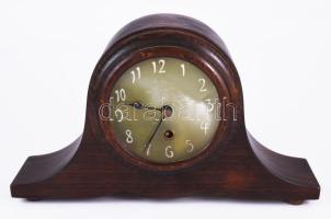 Antik asztali óra Lenzkirch szerkezettel, ásvány számlappal, 28x17 cm