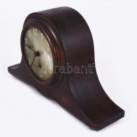 Antik asztali óra Lenzkirch szerkezettel, ásvány számlappal, 28x17 cm