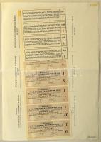 1928. Budapest "Pesti Magyar Kereskedelmi Bank" névre szóló részvénye 50P-ről, szelvényekk...