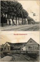 Rimabánya, Rimavská Bana; vasútállomás, üzlet / railway station, shop (fa)