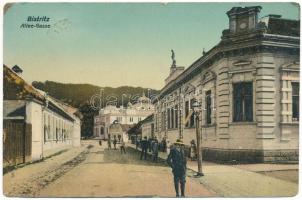 1916 Beszterce, Bistritz, Bistrita; Allee-Gasse / Sétatér utca. H. Klemens kiadása / street view (r)