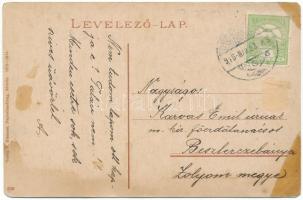 1916 Beszterce, Bistritz, Bistrita; Allee-Gasse / Sétatér utca. H. Klemens kiadása / street view (r)