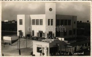 1934 Eforie, Carmen Sylva, Carmen Silva; T. Ghiol Cazinoul, Farmacie / casino, pharmacy. photo (tear)
