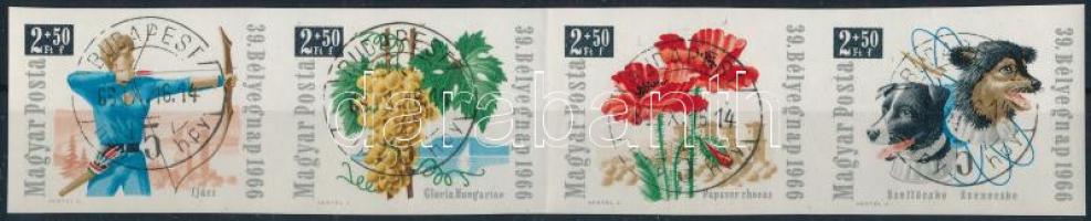 1966 Bélyegnap (39.) vágott csík (5.000)