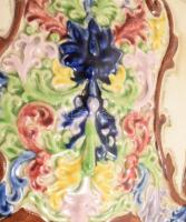 cca 19. sz. vége, Fischer Emil virágtartó kaspó, jelzett, felületi sérüléssel, kopással, több helyen...