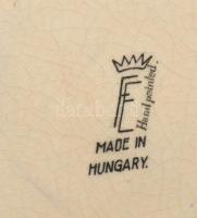 cca 19. sz. vége, Fischer Emil virágtartó kaspó, jelzett, felületi sérüléssel, kopással, több helyen...