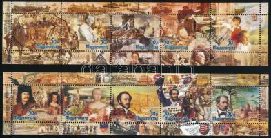 2001 Magyar millennium II. 8 db blokkpár (32.000)