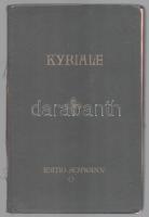 Kyriale sive ordinarium missae missa pro dfunctis [...]. Duesseldorf, L. Schwann. Kiadói egészvászon kötés, színezett lapélek, gerinc sérült, kopottas állapotban.