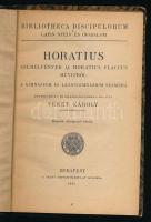 Vékey Károly: Horatius. Szemelvények Q. Horatius Flaccus műveiből. Bp., 1942, Szent István-Társulat....