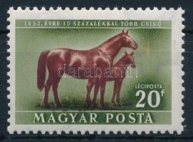 1951 Háziállatok 20f barna festékfoltokkal + eltérő színű festékfolttal