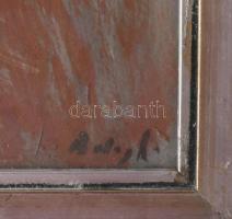 Balogh András (1919-1972): Rajzoló lány. Olaj, vászon, jelzett. Hátoldalán Iskola Galéria raglapjáva...