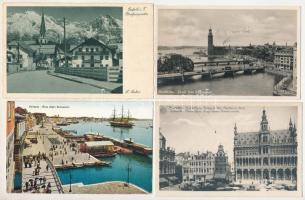 21 db RÉGI külföldi város képeslap, vegyes minőség / 21 pre-1945 foreign town-view postcards, mixed quality