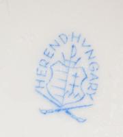 Herendi plasztikus virágmintás váza. Jelzett, hibátlan, m: 13 cm