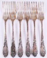 Orosz ezüstözött 24 részes evőeszköz készlet, dobozában