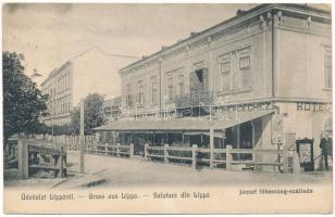 Lippa, Lipova; József főherceg szálloda, kávéház és étterem. Zeitler Lajos kiadása / hotel, café and restaurant (Rb)